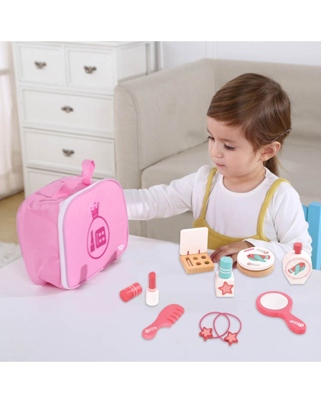 Tooky toy ξύλινο σετ βαλιτσάκι ομορφιάς tl993 - TOOKY TOY