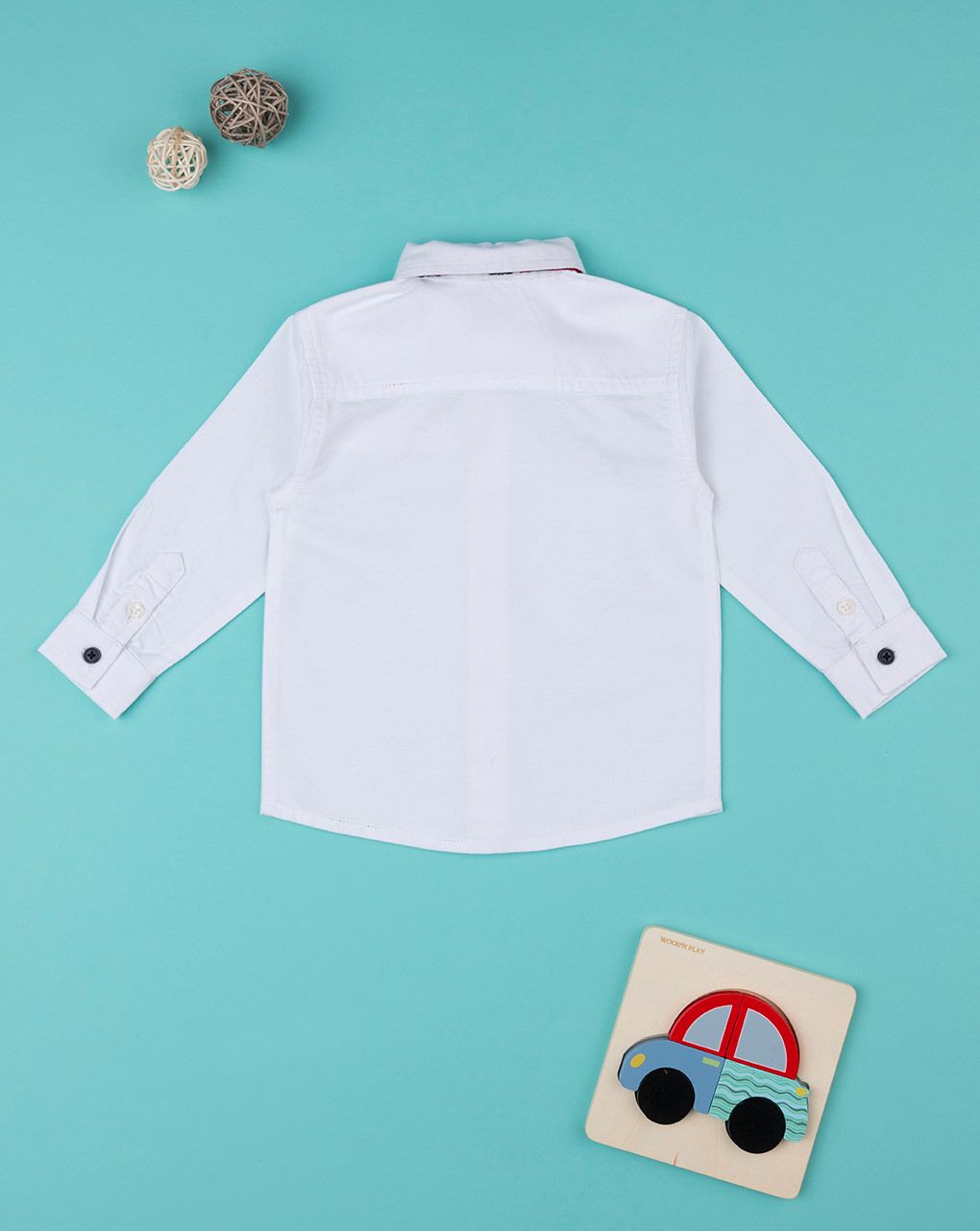 βρεφικό πουκάμισο λευκό με παπιγιόν για αγόρι - Prénatal