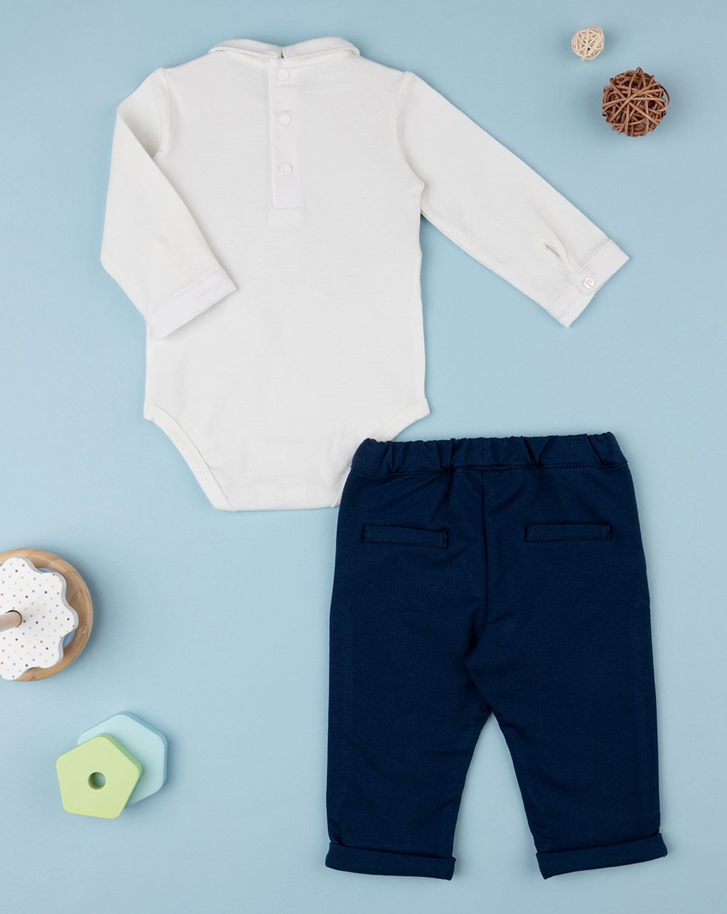 βρεφικό σετ κορμάκι και παντελόνι classic για αγόρι - Prénatal