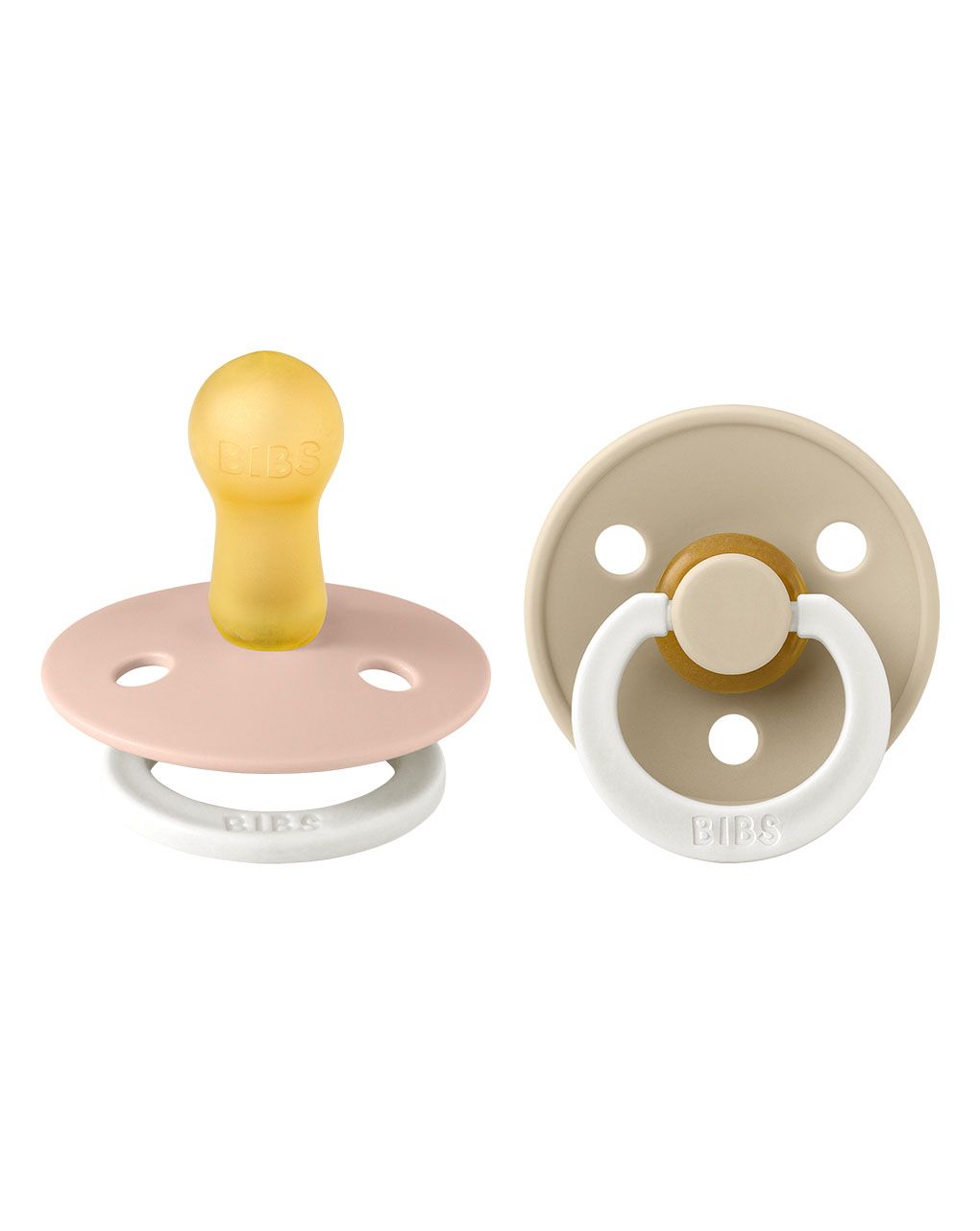 Bibs πιπίλες καουτσούκ colour blush/vanilla night 6+m σετ 2 τεμ.