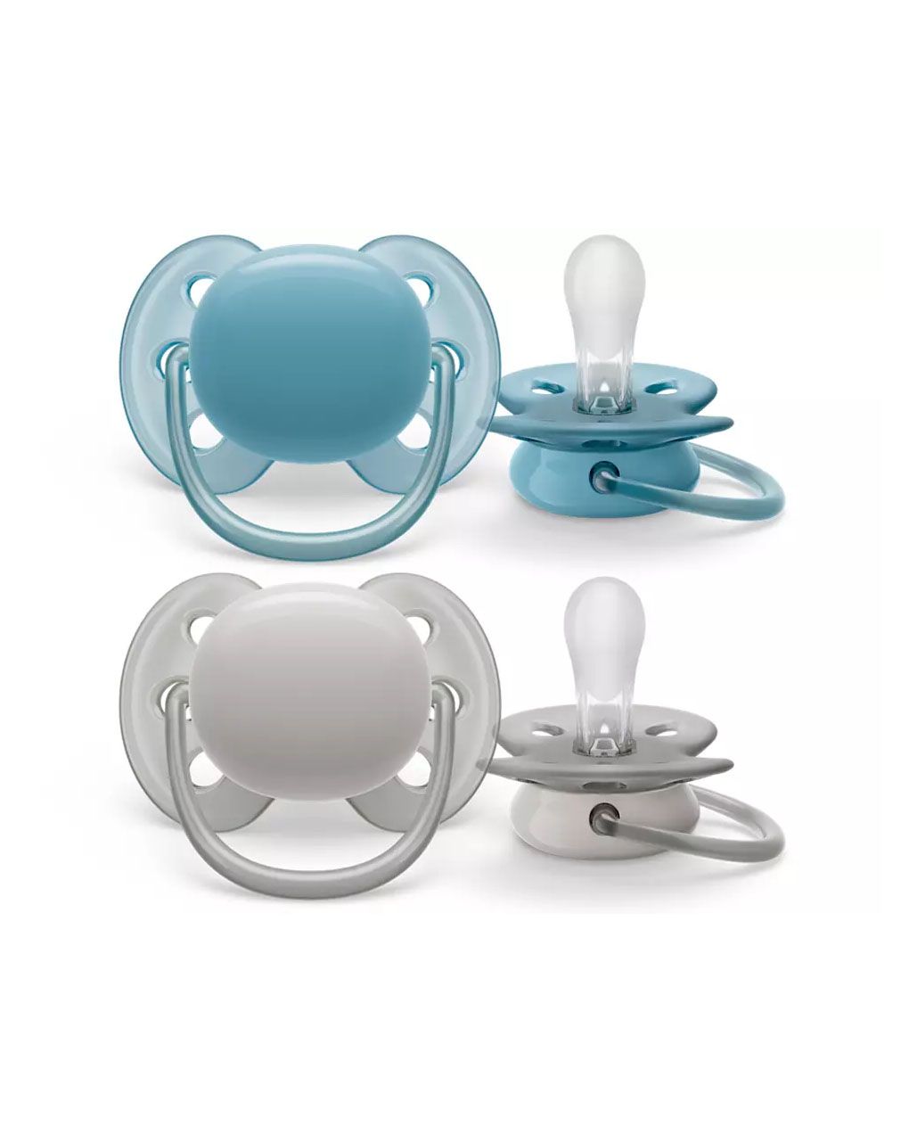 Philips avent πιπίλα ultra soft 2τμχ blue-grey 6-18m, scf091/17