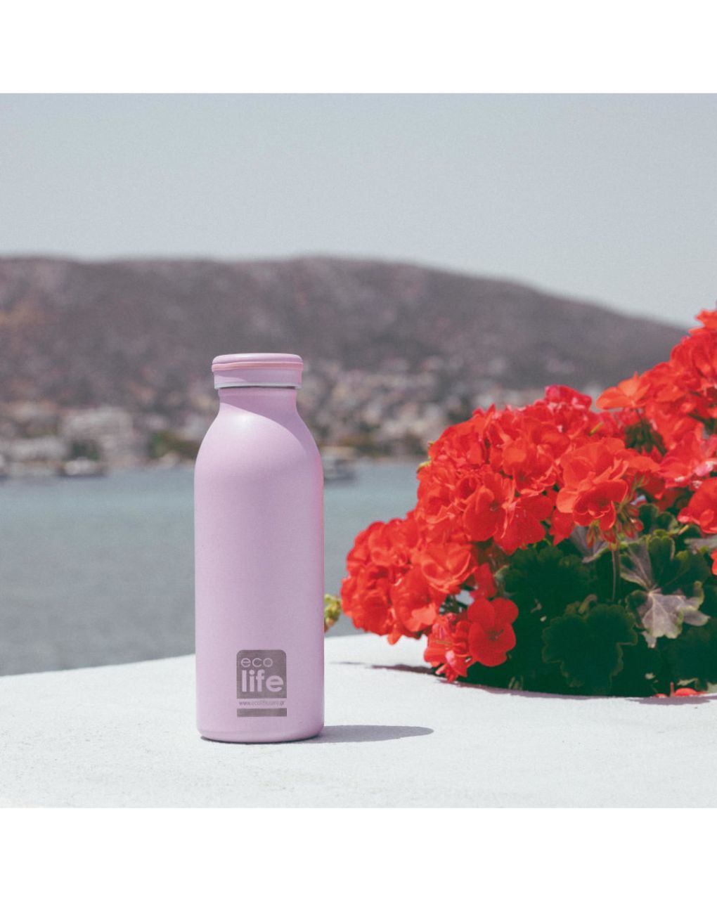 Ecolife μπουκάλι θερμός 450ml pastel pink 33-bo-3046 - Ecolife