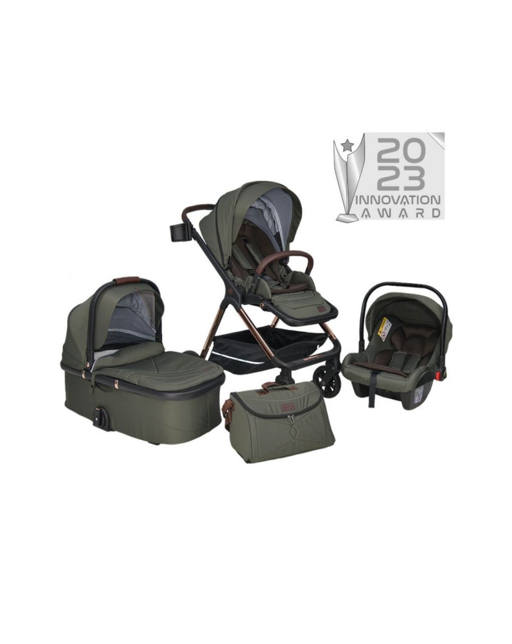 Bebe stars σύστημα μεταφοράς nammas 3 σε 1 olive 335-189