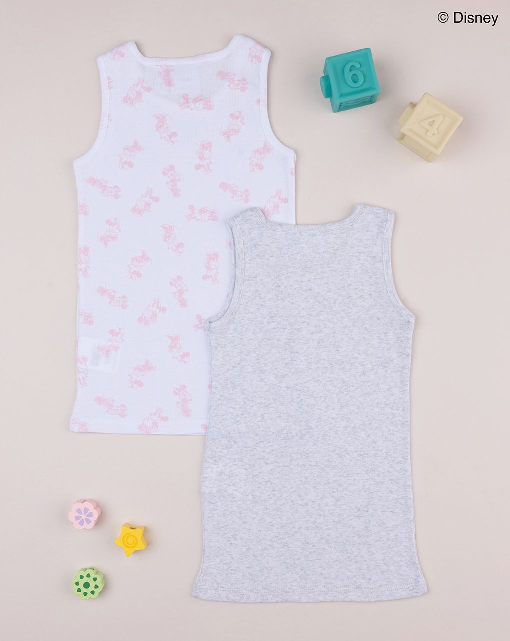 παιδικά φανελάκια πακέτο x2 με τη minnie για κορίτσι - Prénatal