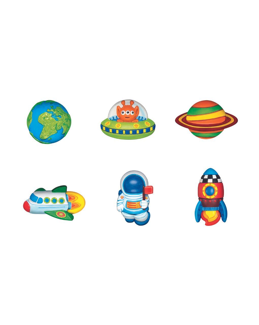 4μ κατασκευή φωσφορούχο διάστημα μαγνητάκια / καρφίτσα 4m0390 - 4M TOYS