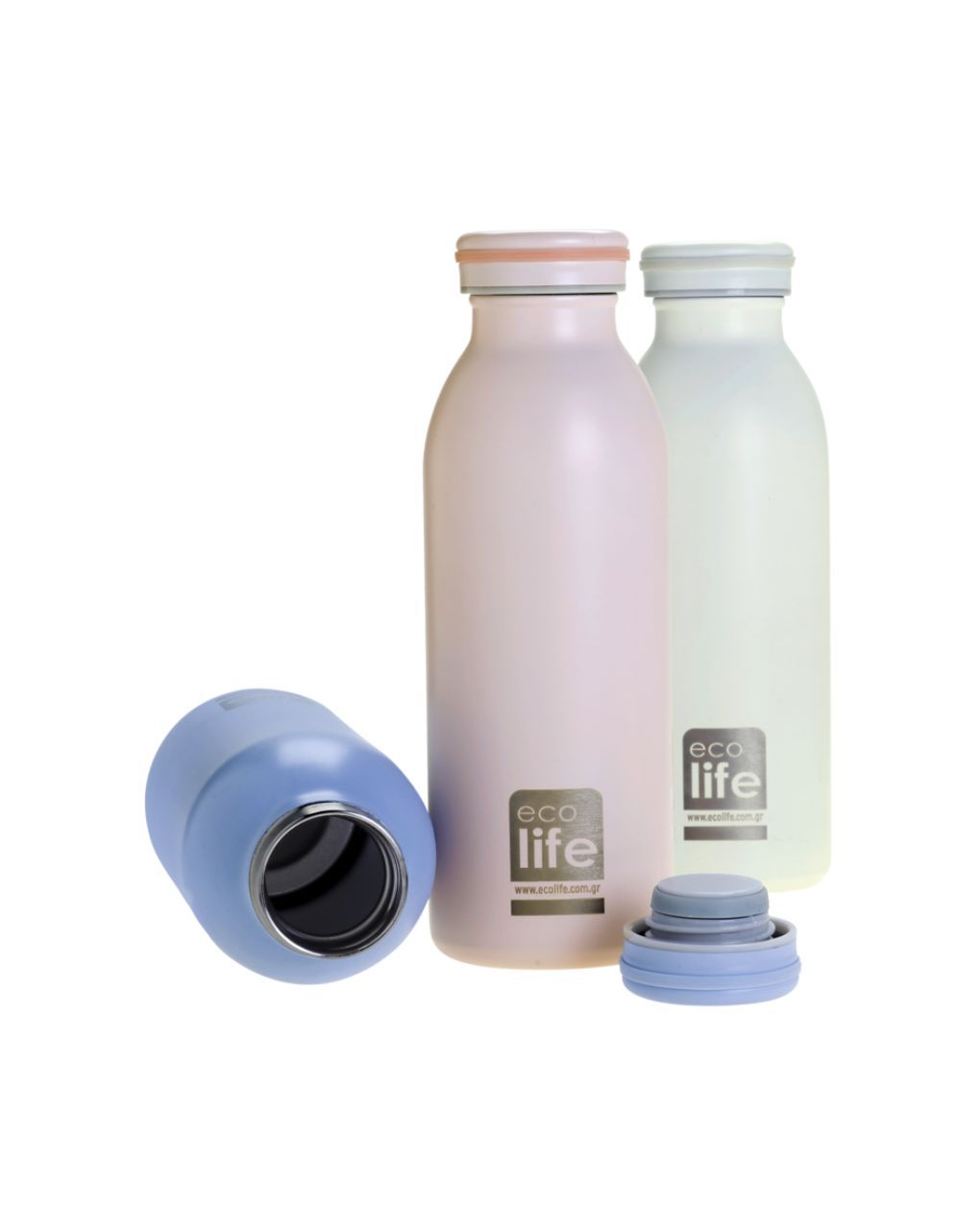 Ecolife μπουκάλι θερμός 450ml pastel white 33-bo-3045 - Ecolife