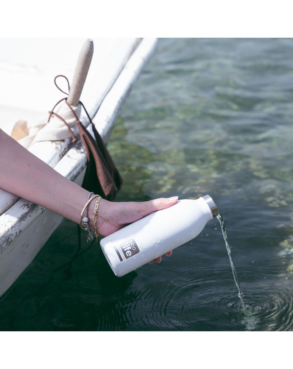 Ecolife μπουκάλι θερμός 450ml pastel white 33-bo-3045 - Ecolife