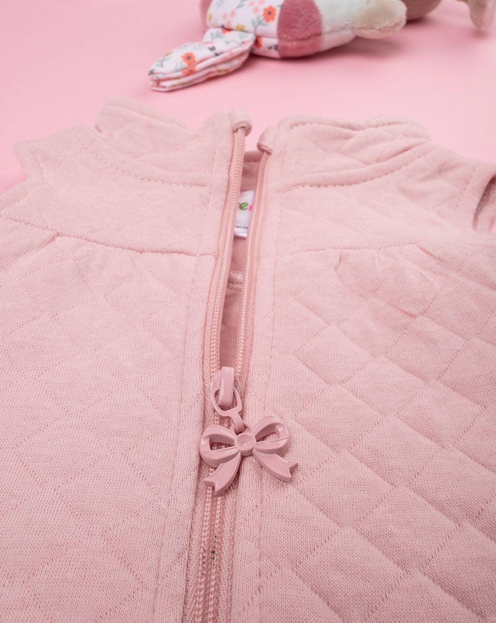 βρεφικό σετ κορμάκι, γιλέκο και γκέτα bear trace για κορίτσι - Prénatal