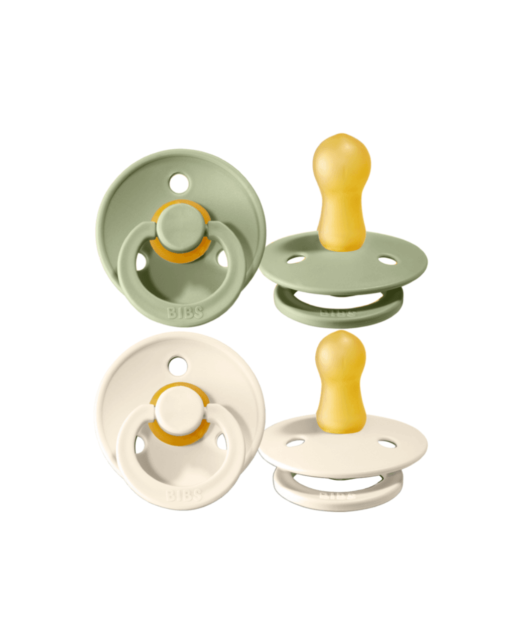 Bibs πιπίλα καουτσούκ colour ivory/sage 0+m σετ 2 τεμ. - BIBS