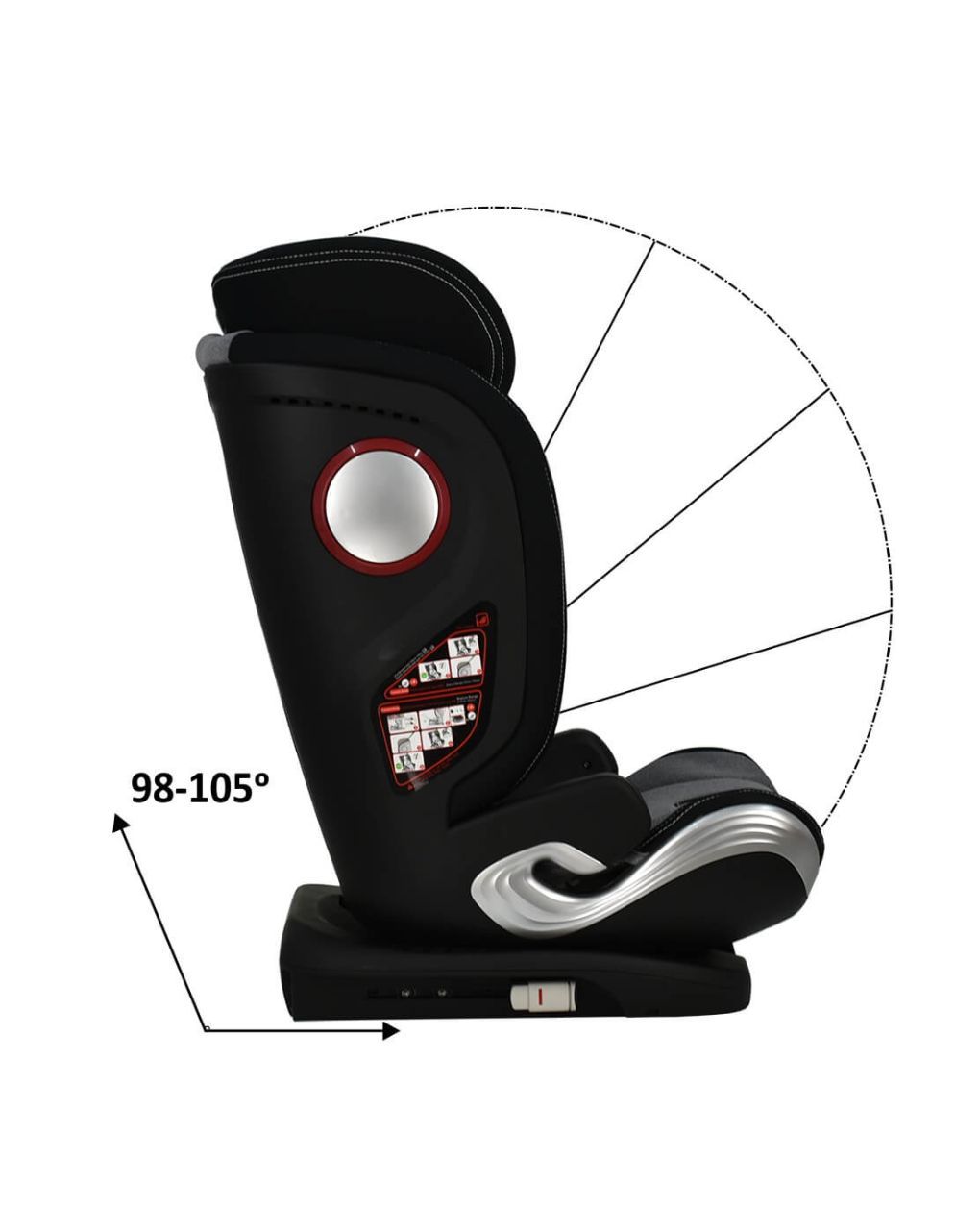 Bebe stars κάθισμα αυτοκινήτου leon plus i-size (100-150cm) grey 944-186 - Bebe Stars