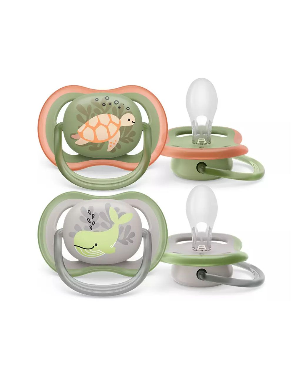 Philips avent πιπίλα ultra air turtle-wale 6-18m, scf085/60
