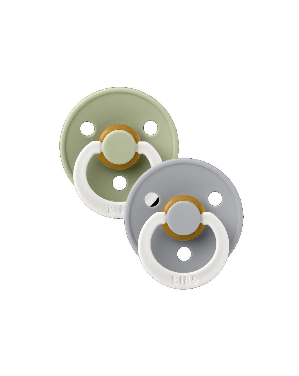 Bibs πιπίλες καουτσούκ colour sage / cloud night 0+m σετ 2 τεμ. - BIBS