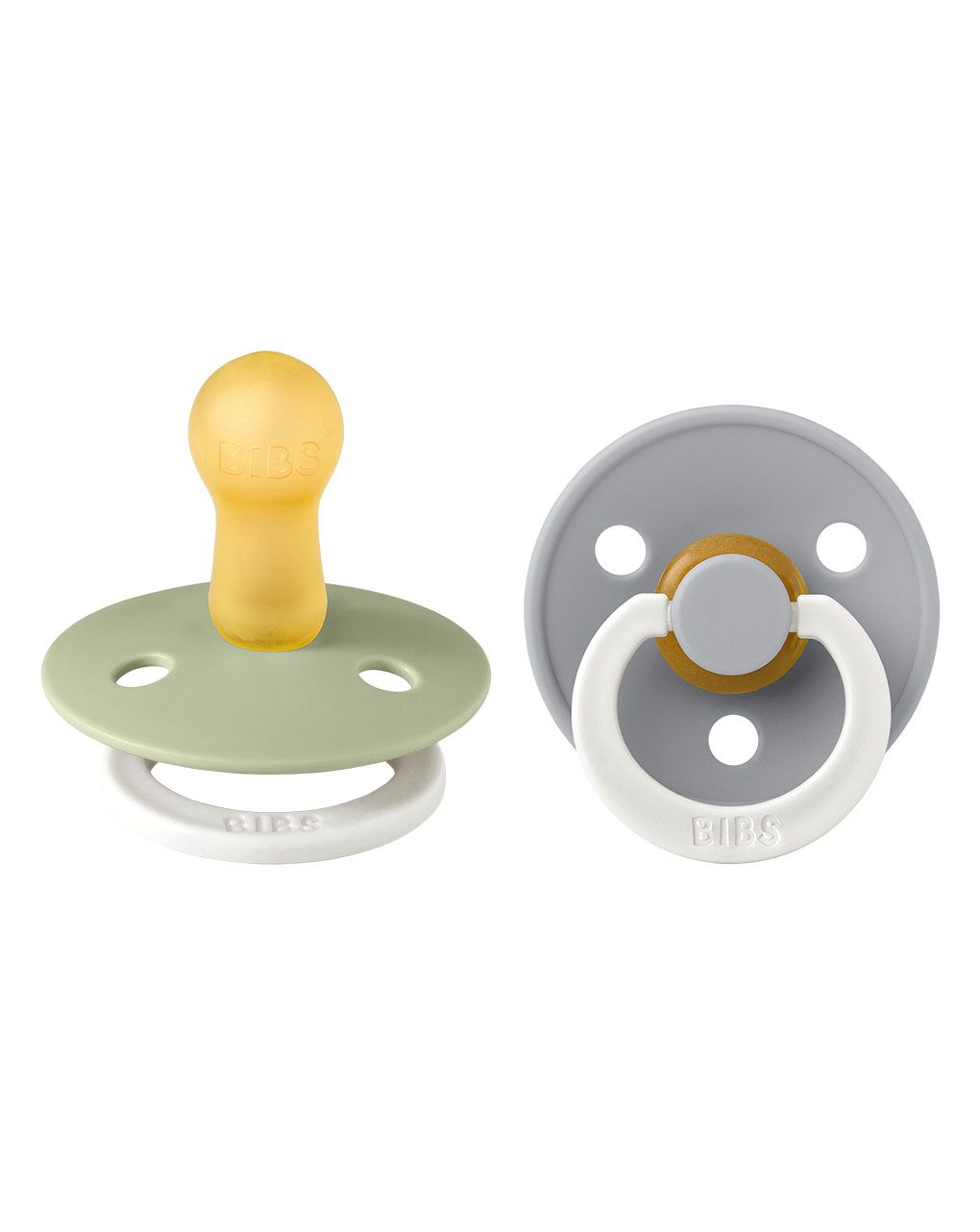 Bibs πιπίλες καουτσούκ colour sage / cloud night 6+m σετ 2 τεμ.