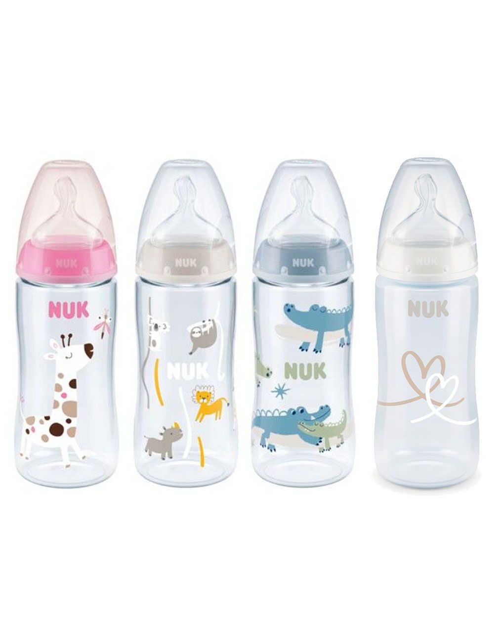 Nuk πλαστικό μπιμπερό με θηλή σιλικόνης first choice flow control 6-18m 300ml - Nuk