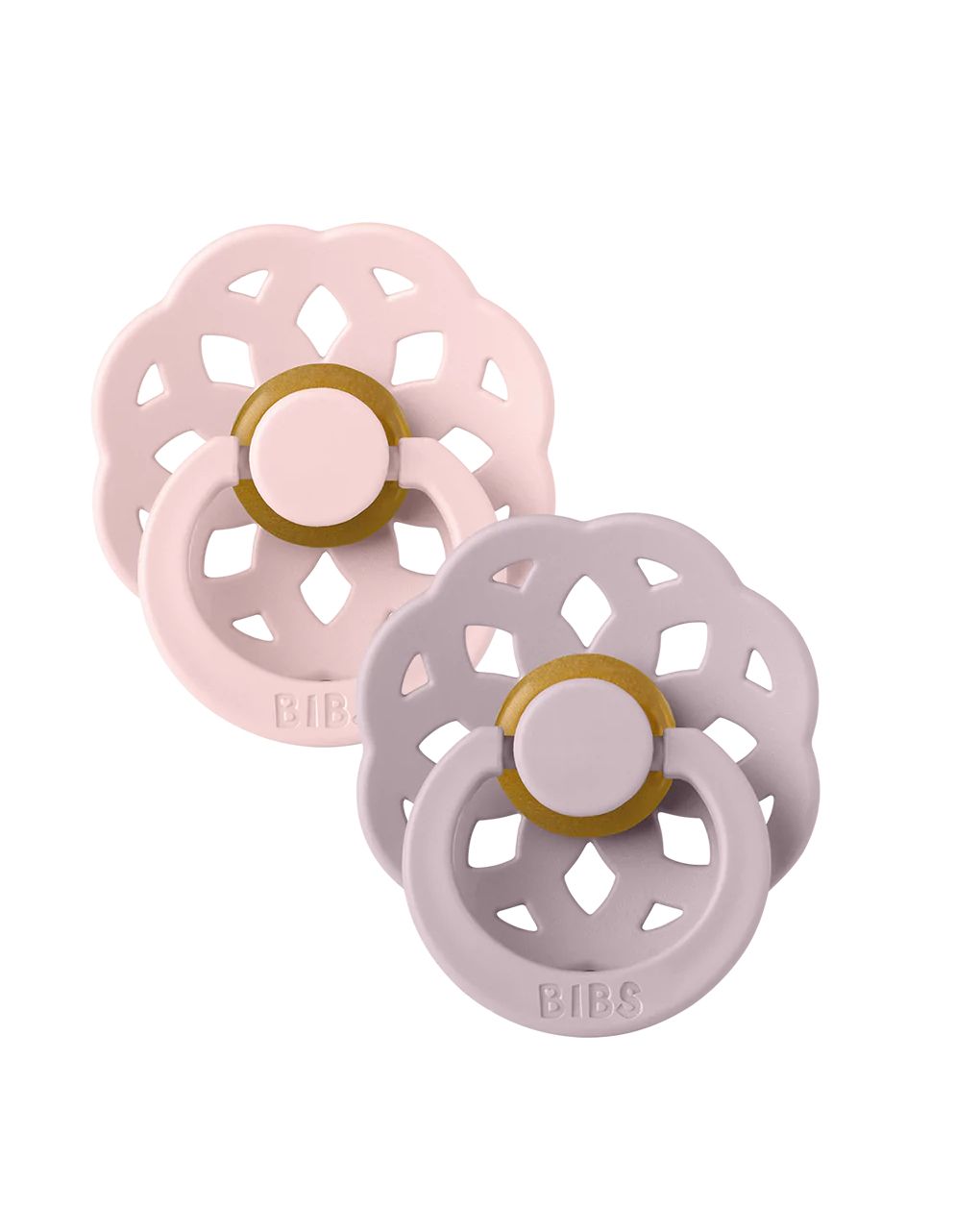 Bibs – πιπίλες boheme blossom/ dusky lilac +0 μηνών σετ 2 τεμ.