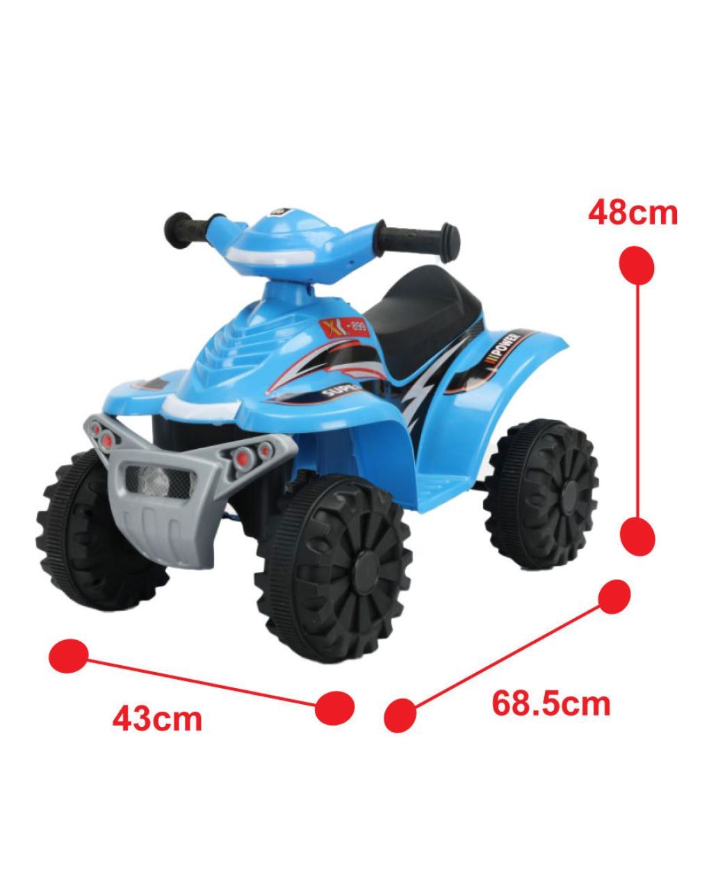 Zita toys γουρούνα μπλε 6v4.5ah με φώτα, μουσική, usb & τηλεχειριστήριο 2,4g 016.899-b - ΖΙΤΑ ΤΟΥS