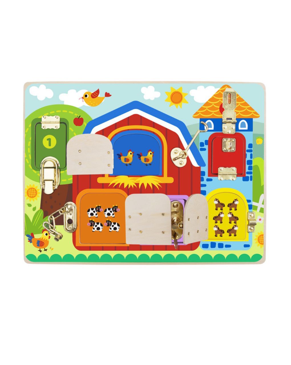 Tooky toy ξύλινος στάβλος με κλειδαριές tk044 - TOOKY TOY