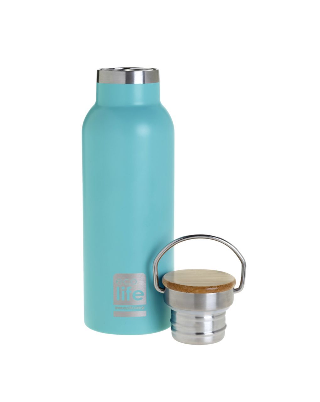 Ecolife μπουκάλι θερμός bamboo lid 500ml blue 33-bo-3044 - Ecolife