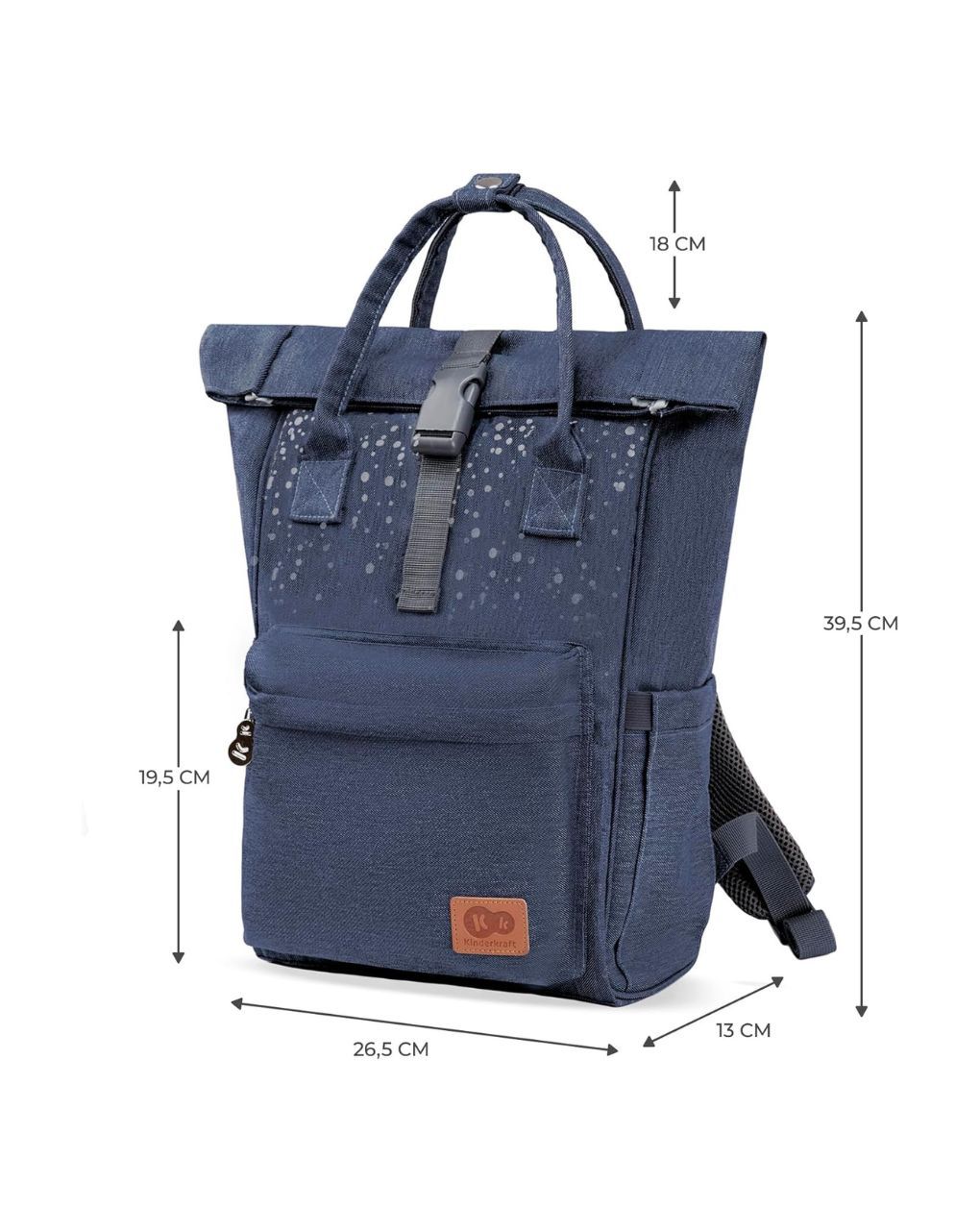 Kinderkraft τσάντα αλλαξιέρα backpack moonpack confetti dem - Kinderkraft