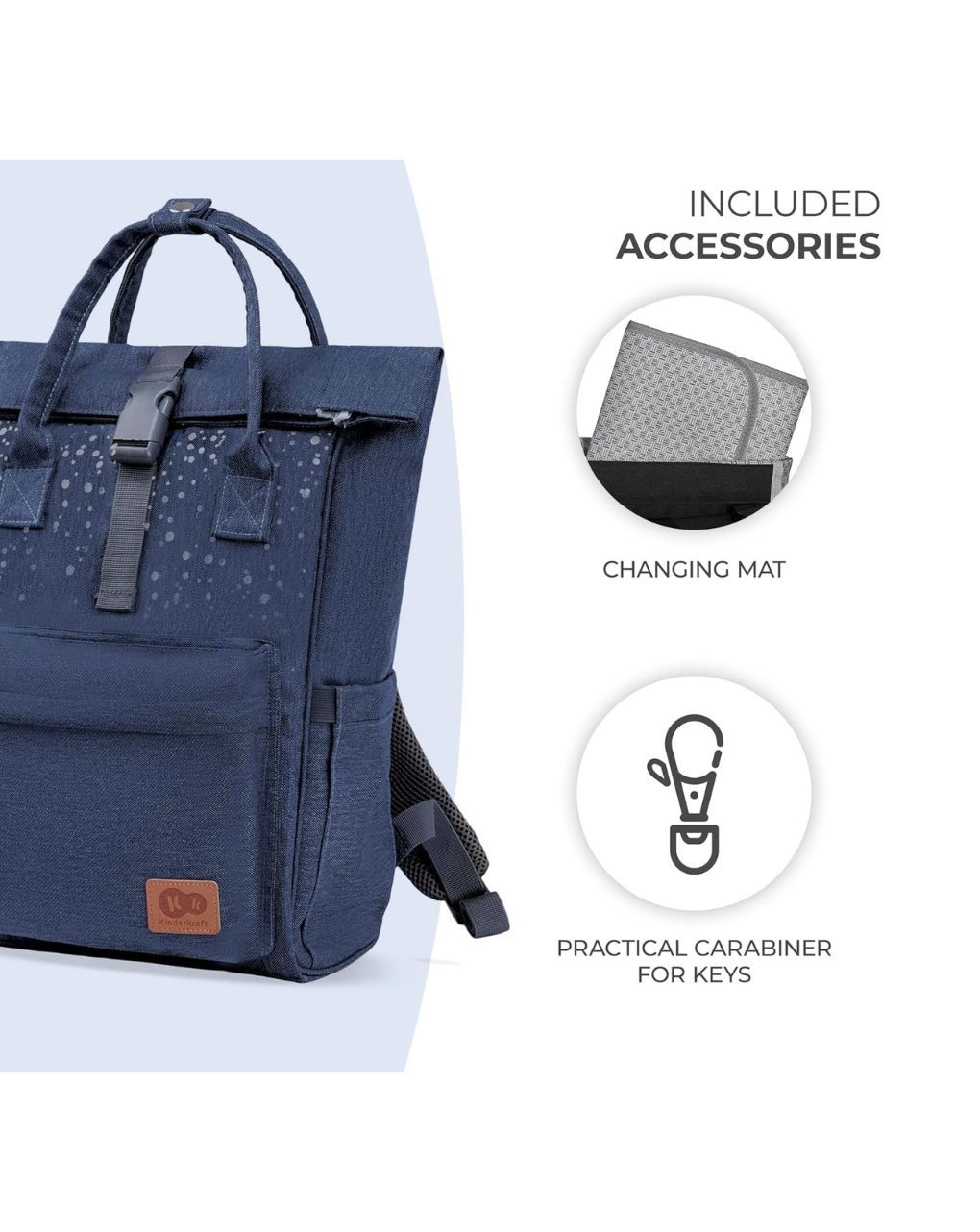 Kinderkraft τσάντα αλλαξιέρα backpack moonpack confetti dem - Kinderkraft