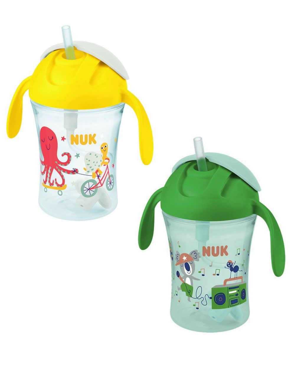 Nuk εκπαιδευτικό ποτηράκι με καλαμάκι motion cup 230ml