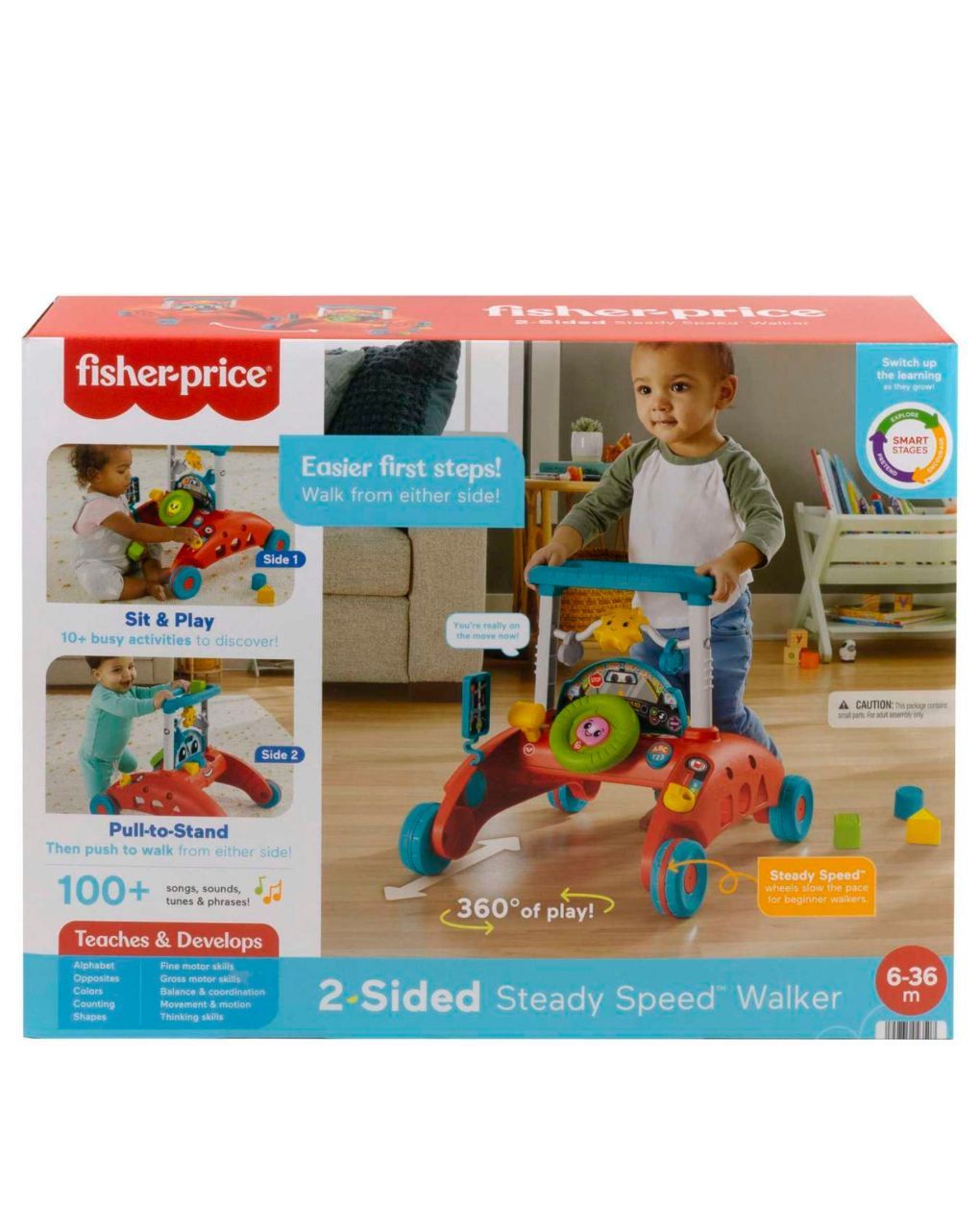 Fisher-price εκπαιδευτική στράτα – αυτοκινητάκι 3 σε 1 hjp48