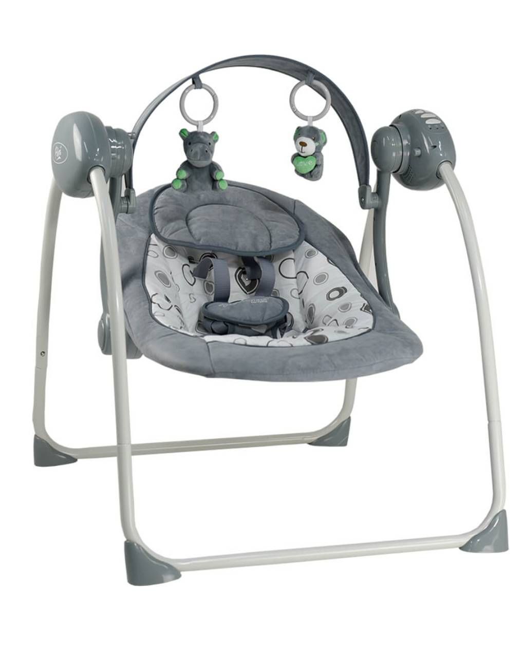 Bebe stars ηλεκτρικό ρηλάξ – κούνια flora 2 in 1 grey - Bebe Stars