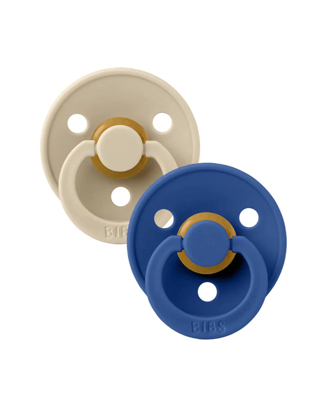 Bibs πιπίλες καουτσούκ colour vanilla/cornflower  6+m σετ 2 τεμ. - BIBS