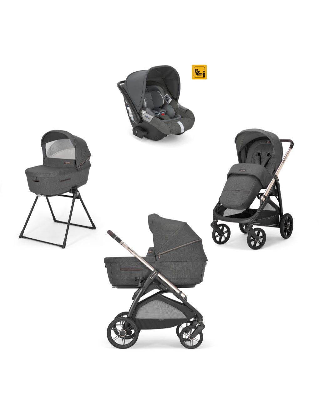 Inglesina σύστημα μεταφοράς aptica quattro darwin velvet grey/ palladio - Inglesina