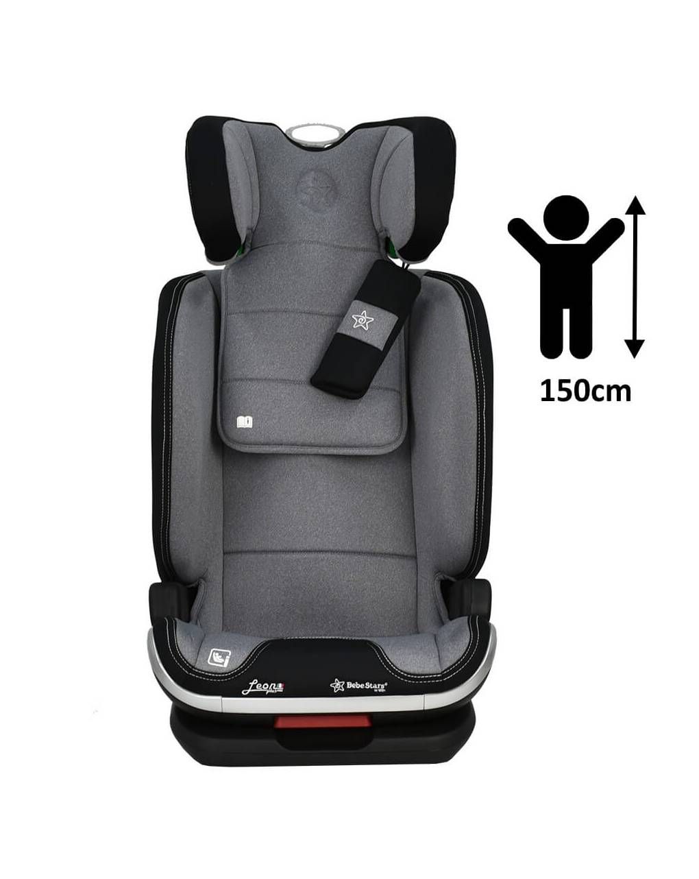 Bebe stars κάθισμα αυτοκινήτου leon plus i-size (100-150cm) grey 944-186 - Bebe Stars