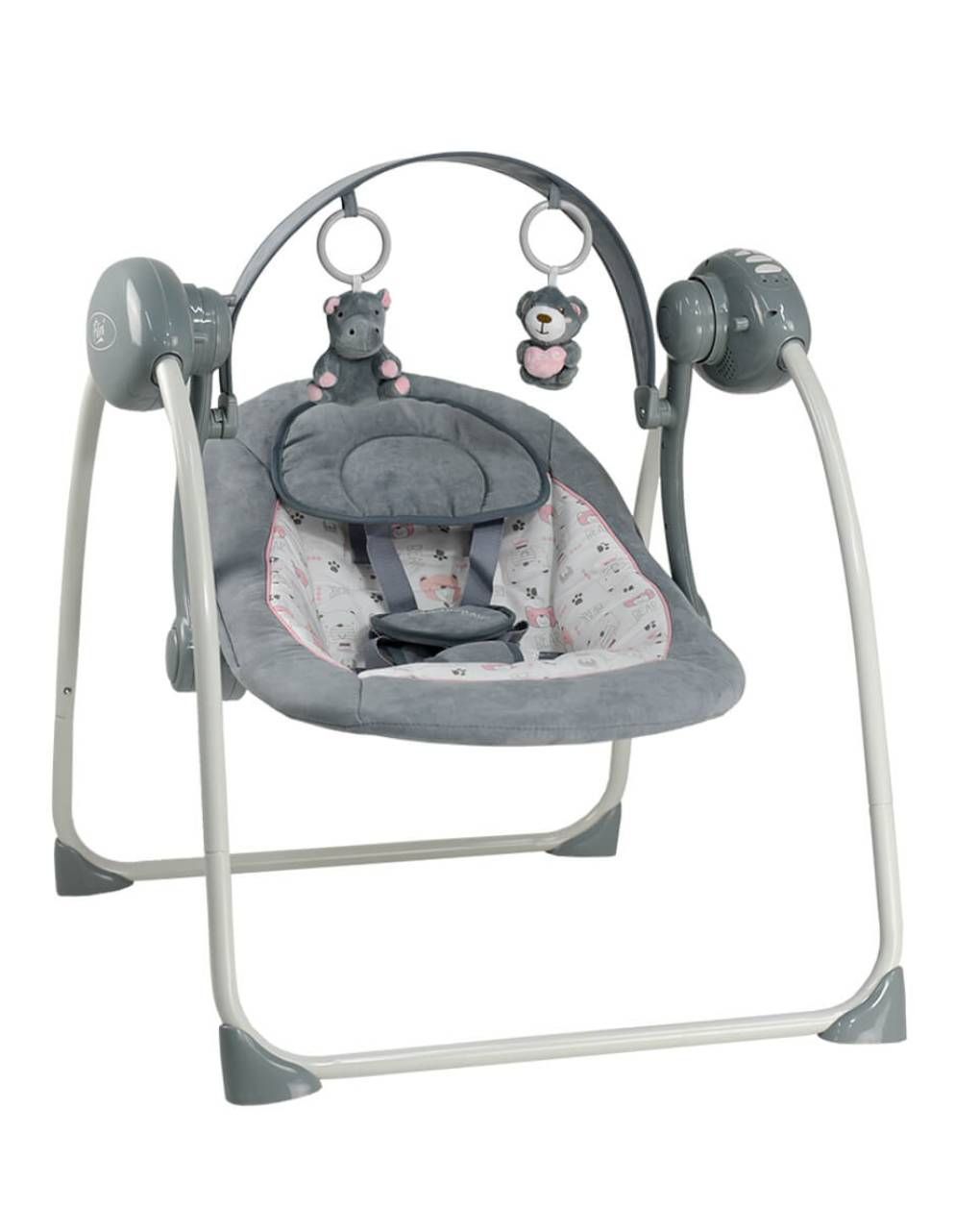 Bebe stars ηλεκτρικό ρηλάξ – κούνια flora 2 in 1 pink