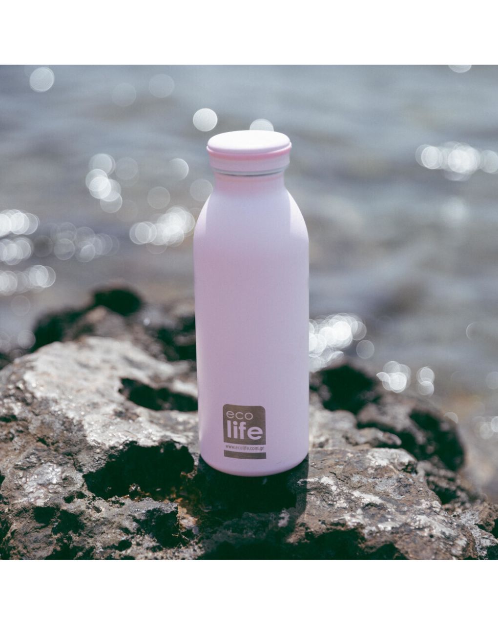 Ecolife μπουκάλι θερμός 450ml pastel pink 33-bo-3046 - Ecolife