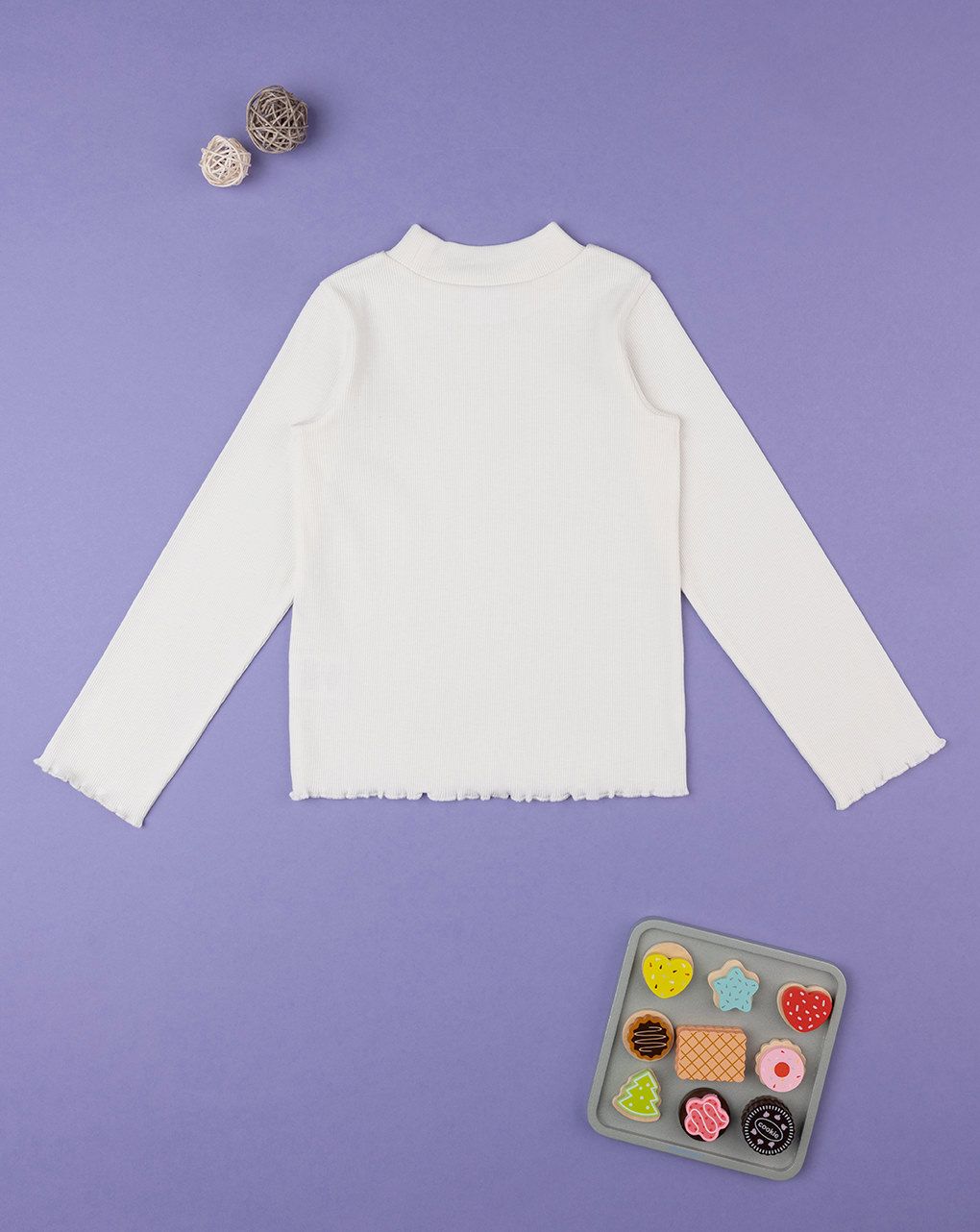 παιδική μπλούζα ζιβάγκο λευκή για κορίτσι - Prénatal