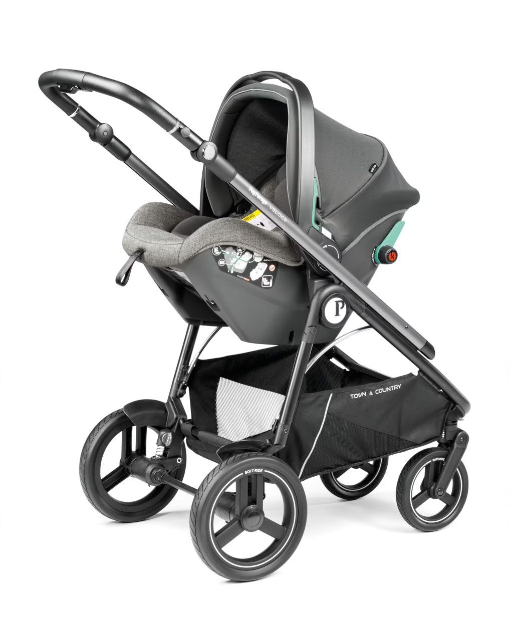 Peg perego σύστημα μεταφοράς veloce tc slk  3 in 1 city grey - Peg-Pérego