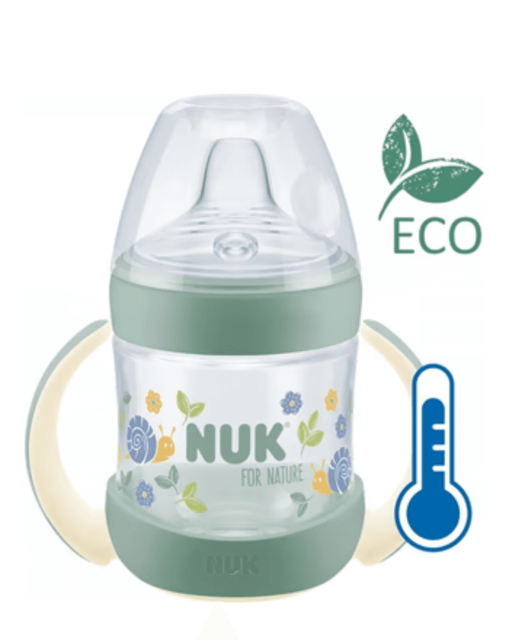 Nuk εκπαιδευτικό ποτηράκι σιλικόνης με λαβές for nature 6m+ 150ml - Nuk