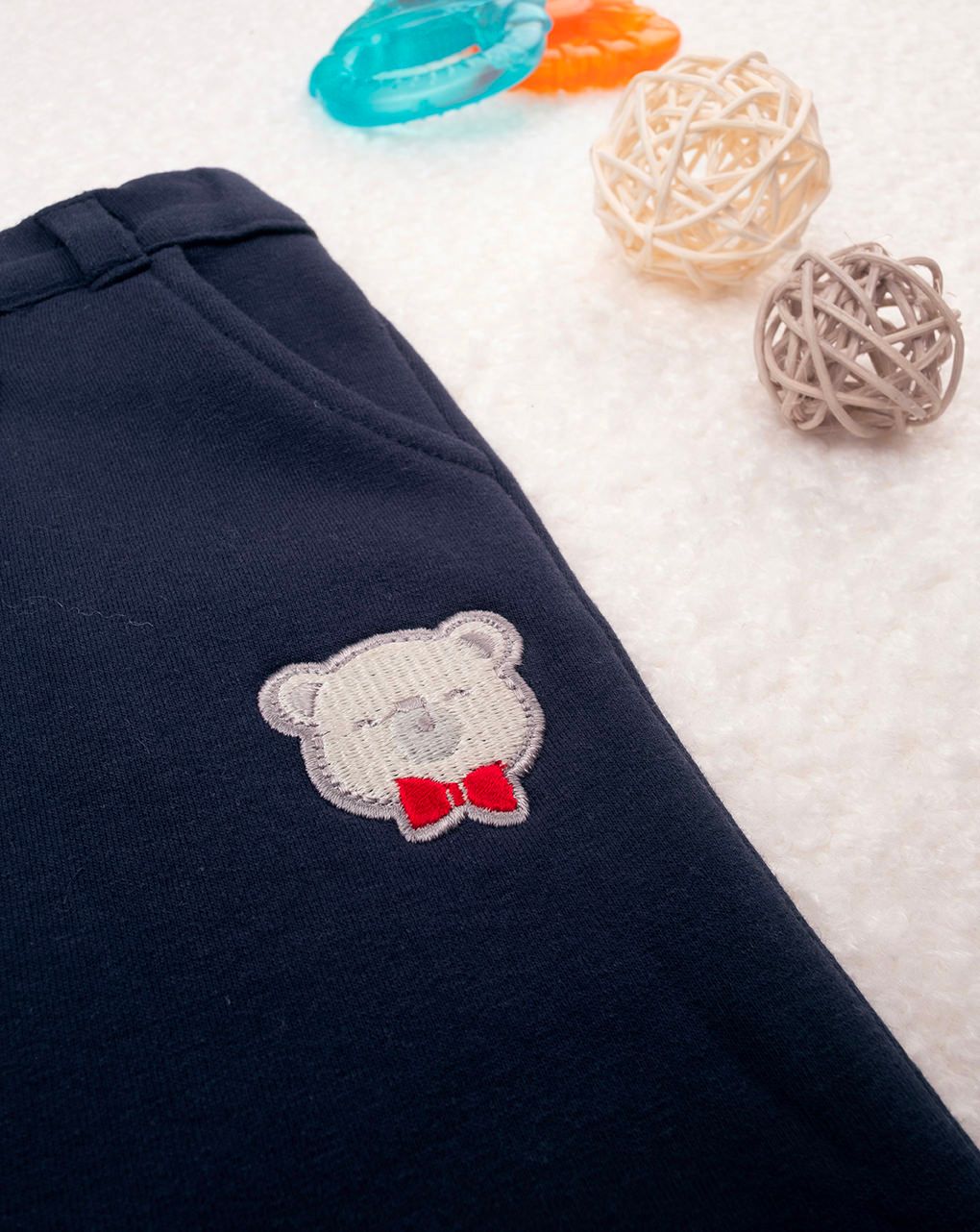 βρεφικό παντελόνι μπλε teddy για αγόρι - Prénatal