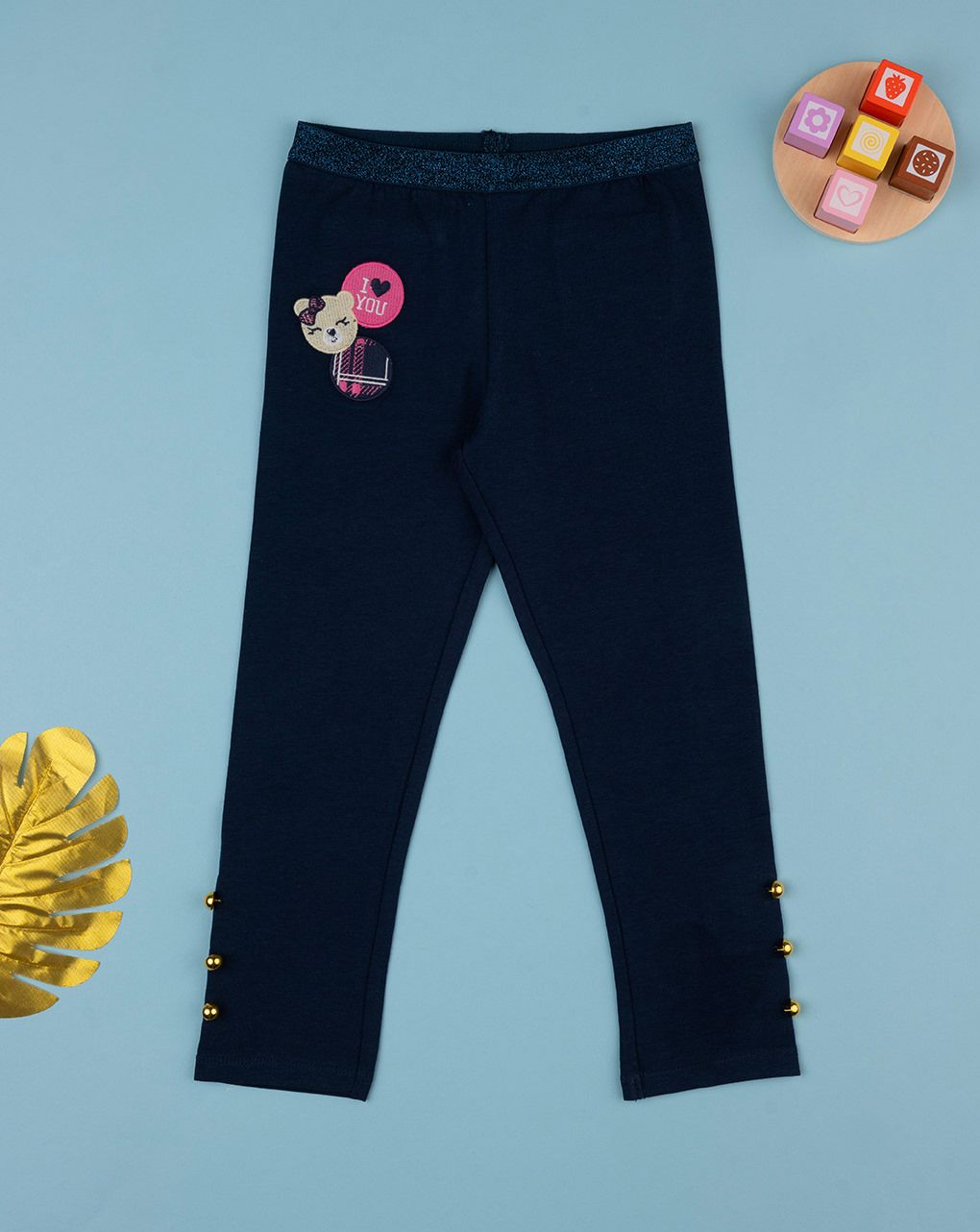 παιδικό κολάν μπλε με αρκουδάκι για κορίτσι - Prénatal