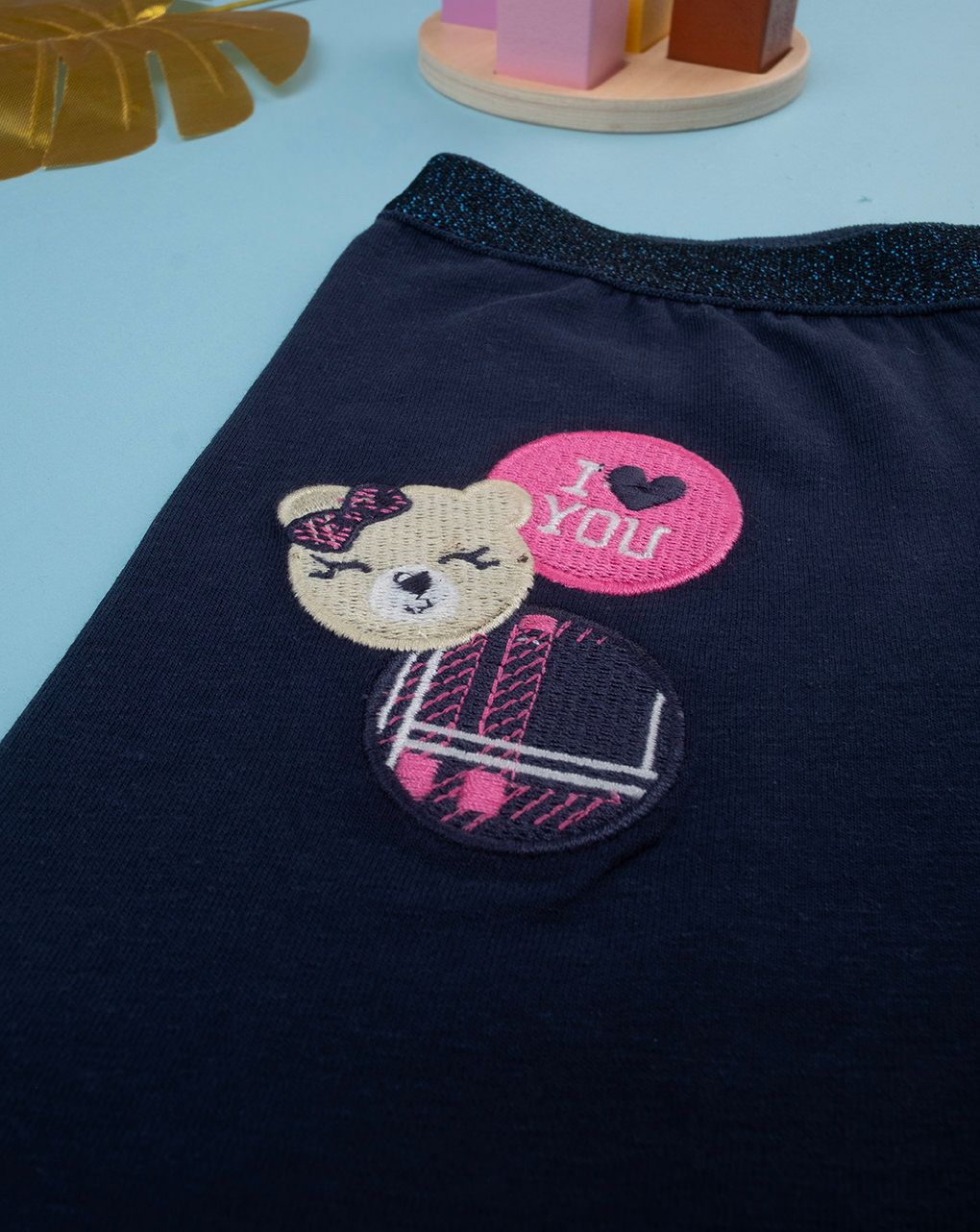 παιδικό κολάν μπλε με αρκουδάκι για κορίτσι - Prénatal