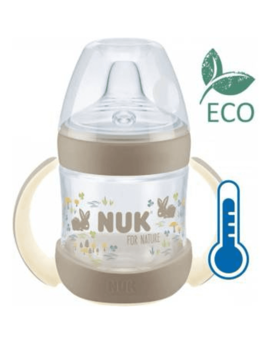 Nuk εκπαιδευτικό ποτηράκι σιλικόνης με λαβές for nature 6m+ 150ml - Nuk