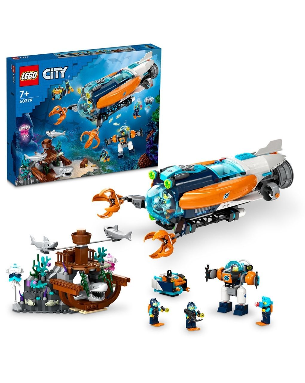 Lego city εξερευνητικό υποβρύχιο μεγάλου βάθους 60379 - Lego, Lego City