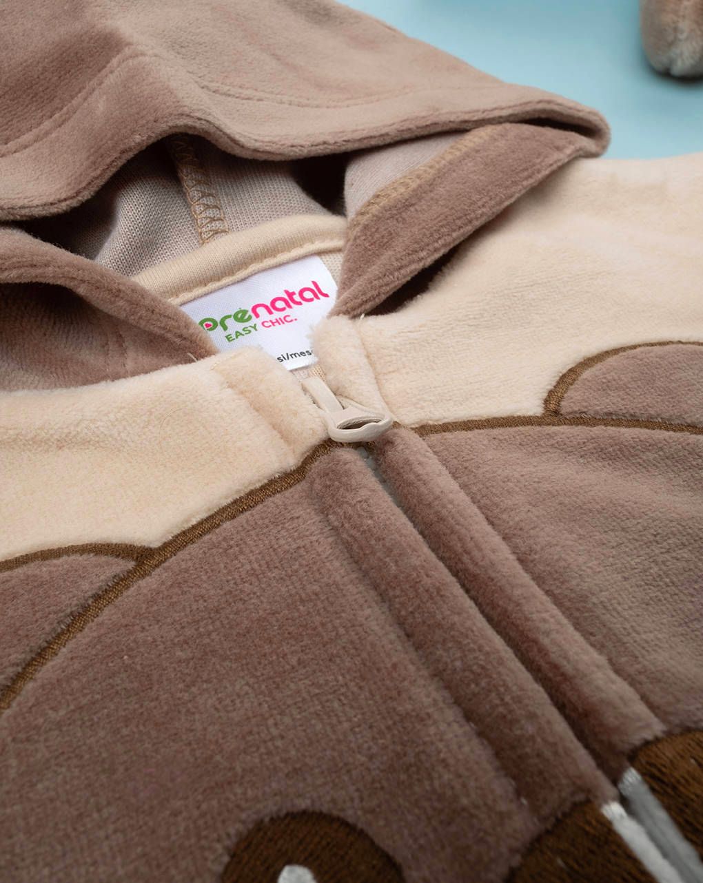 βρεφικό σετ σενίλ ζακέτα και φόρμα wild life για αγόρι - Prénatal