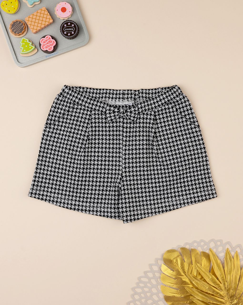 παιδικό σορτσάκι pied de poule για κορίτσι