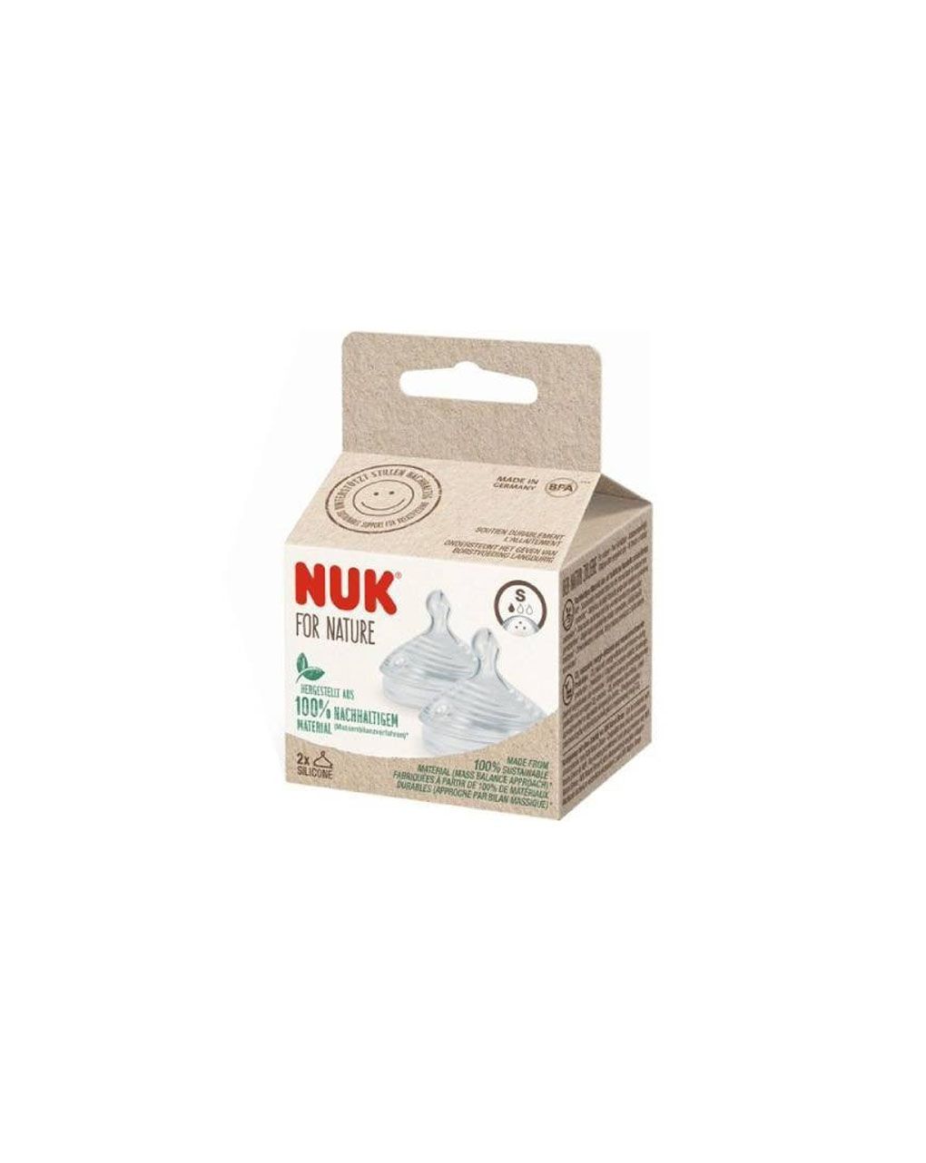 Nuk θηλή σιλικόνης for nature μέγεθος s, 2τεμ - Nuk