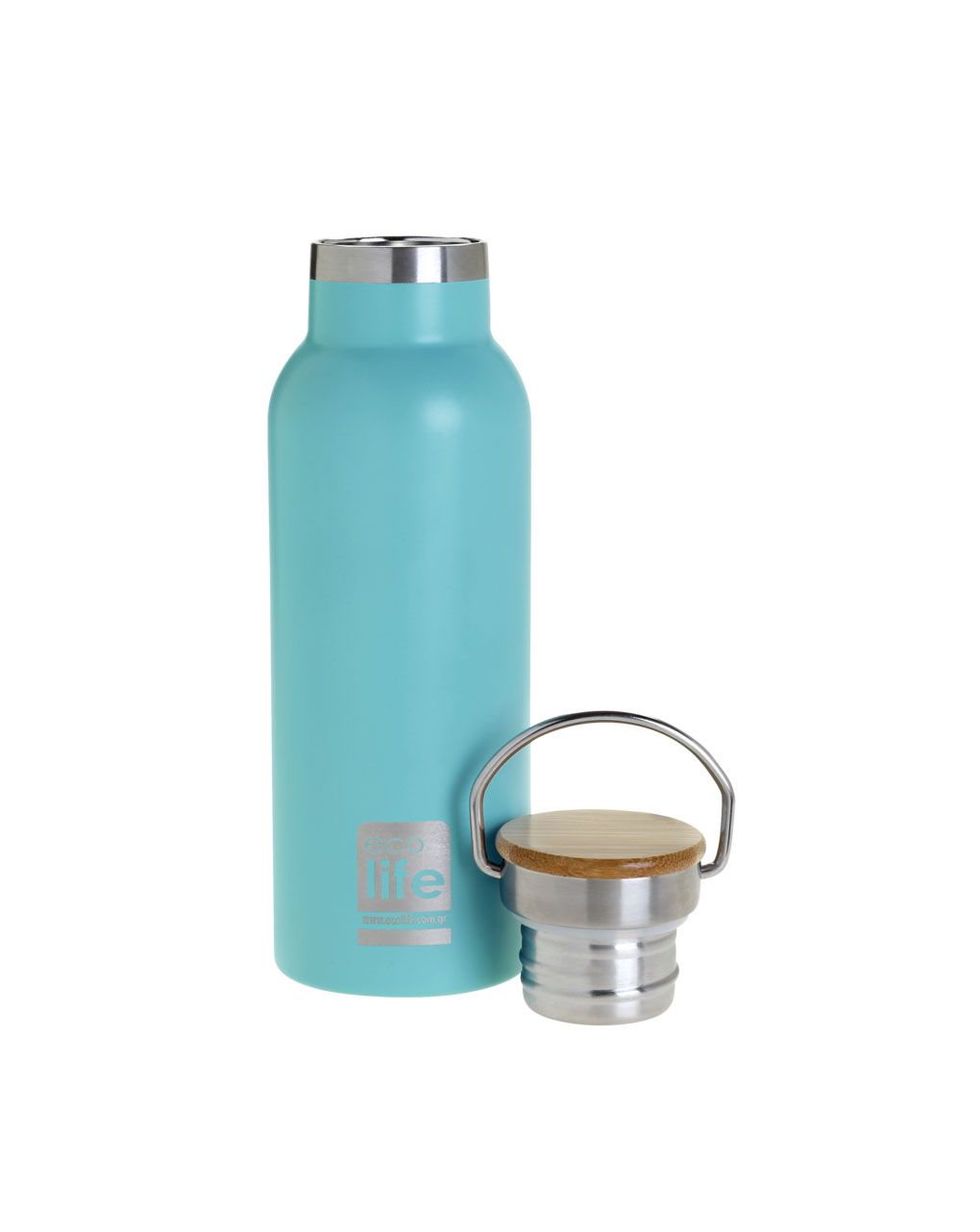 Ecolife μπουκάλι θερμός bamboo lid 500ml blue 33-bo-3044 - Ecolife