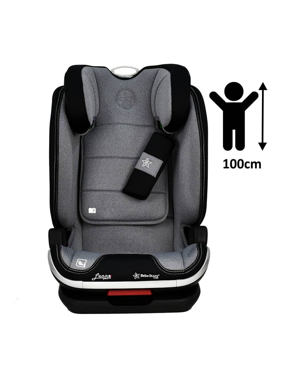 Bebe stars κάθισμα αυτοκινήτου leon plus i-size (100-150cm) grey 944-186 - Bebe Stars