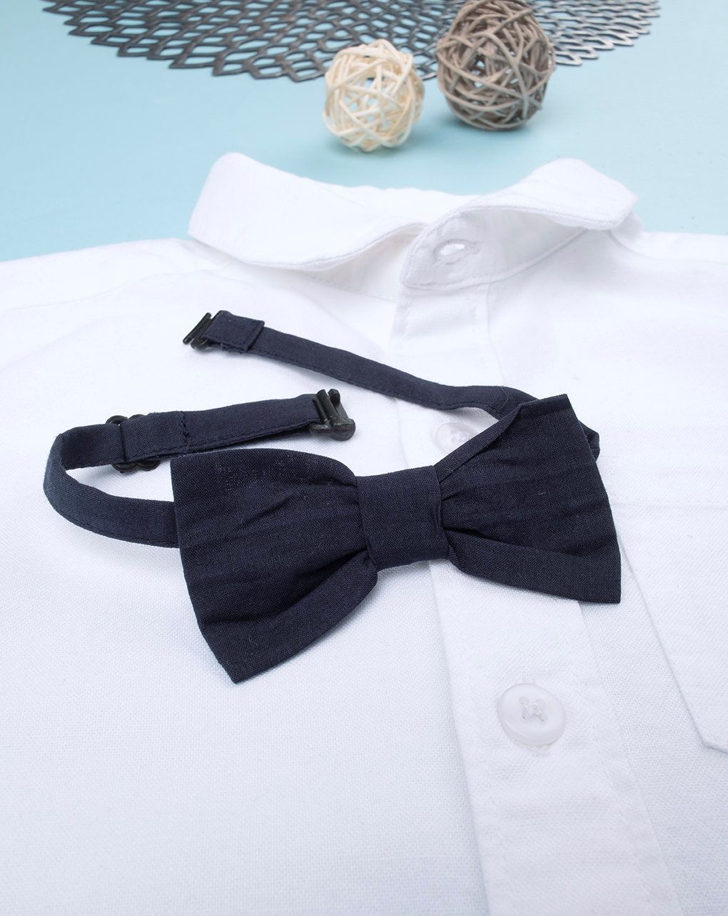 παιδικό πουκάμισο λευκό με παπιγιόν για αγόρι - Prénatal