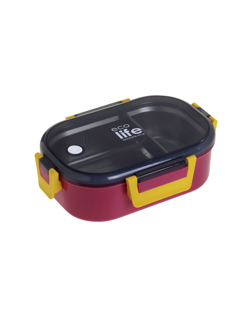 Ecolife ανοξείδωτο φαγητοδοχείο με χώρισμα 900ml deep rose 33-bo-9068 - Ecolife