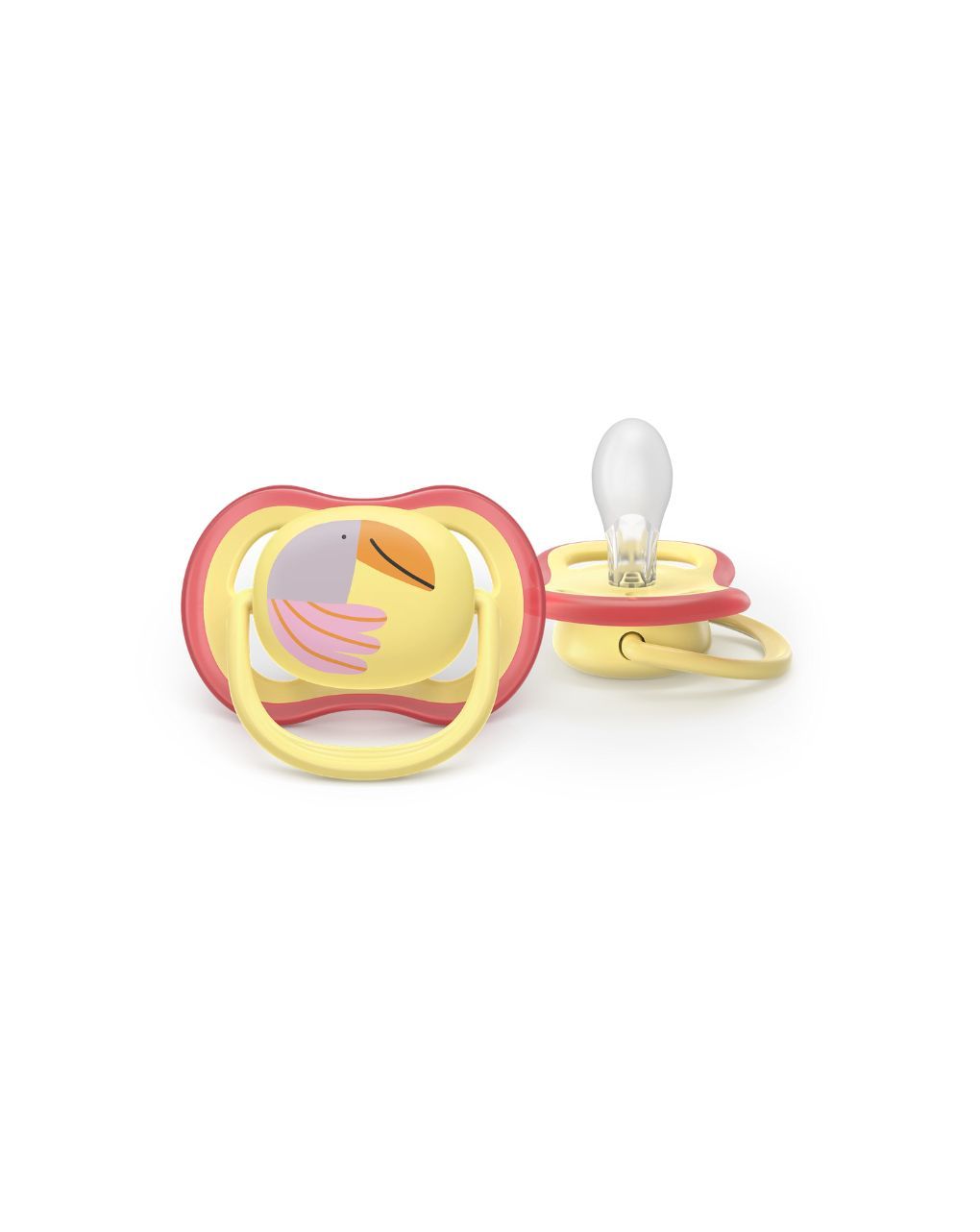 Philips avent πιπίλα σιλικόνης ultra air 2τμχ 0-6 μηνών παπαγάλος/πεταλούδα scf087/04 - Philips Avent