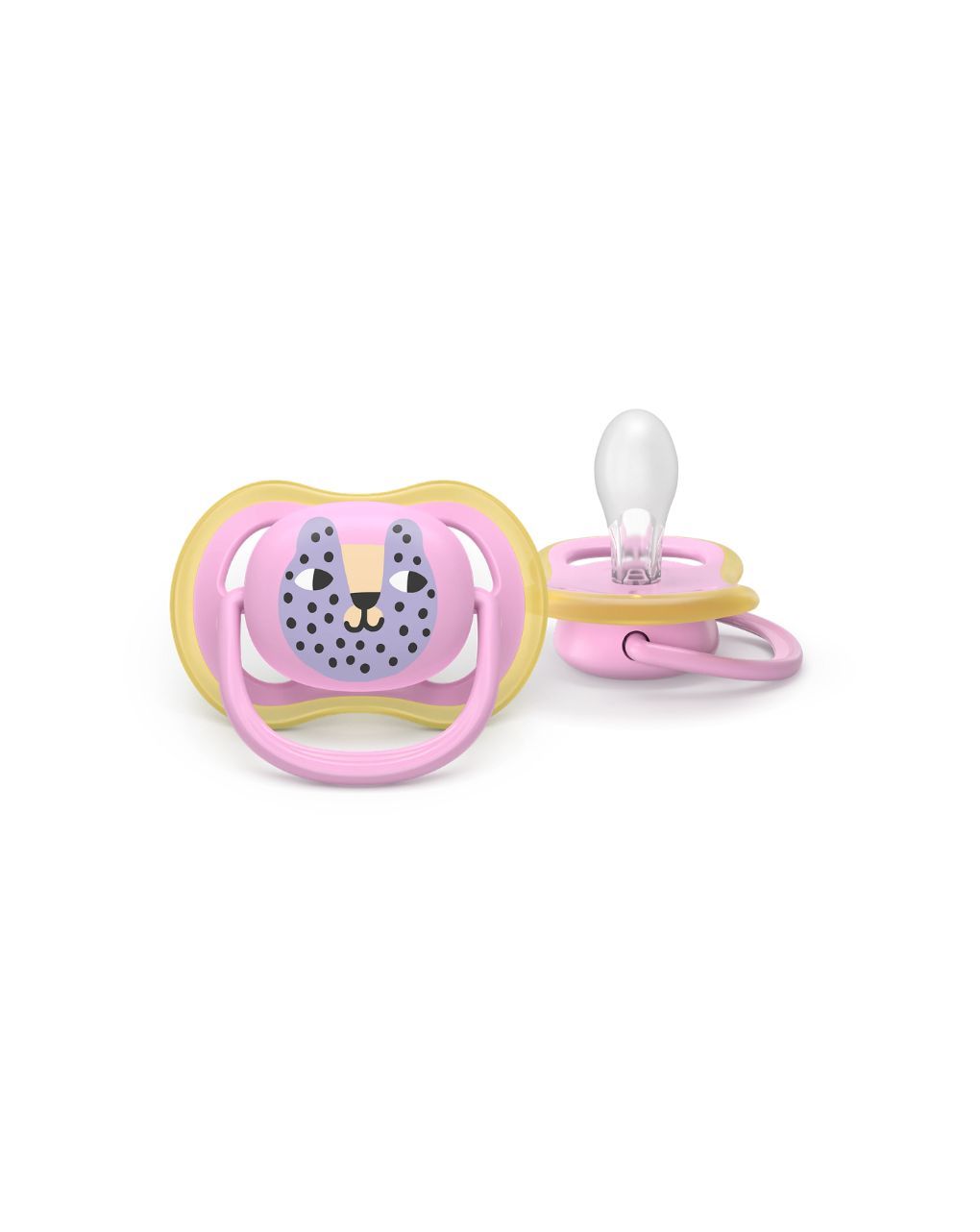 Philips avent πιπίλα ultra air 2τμχ 6-18 μηνών φύλλο/γατάκι scf287/13 - Philips Avent
