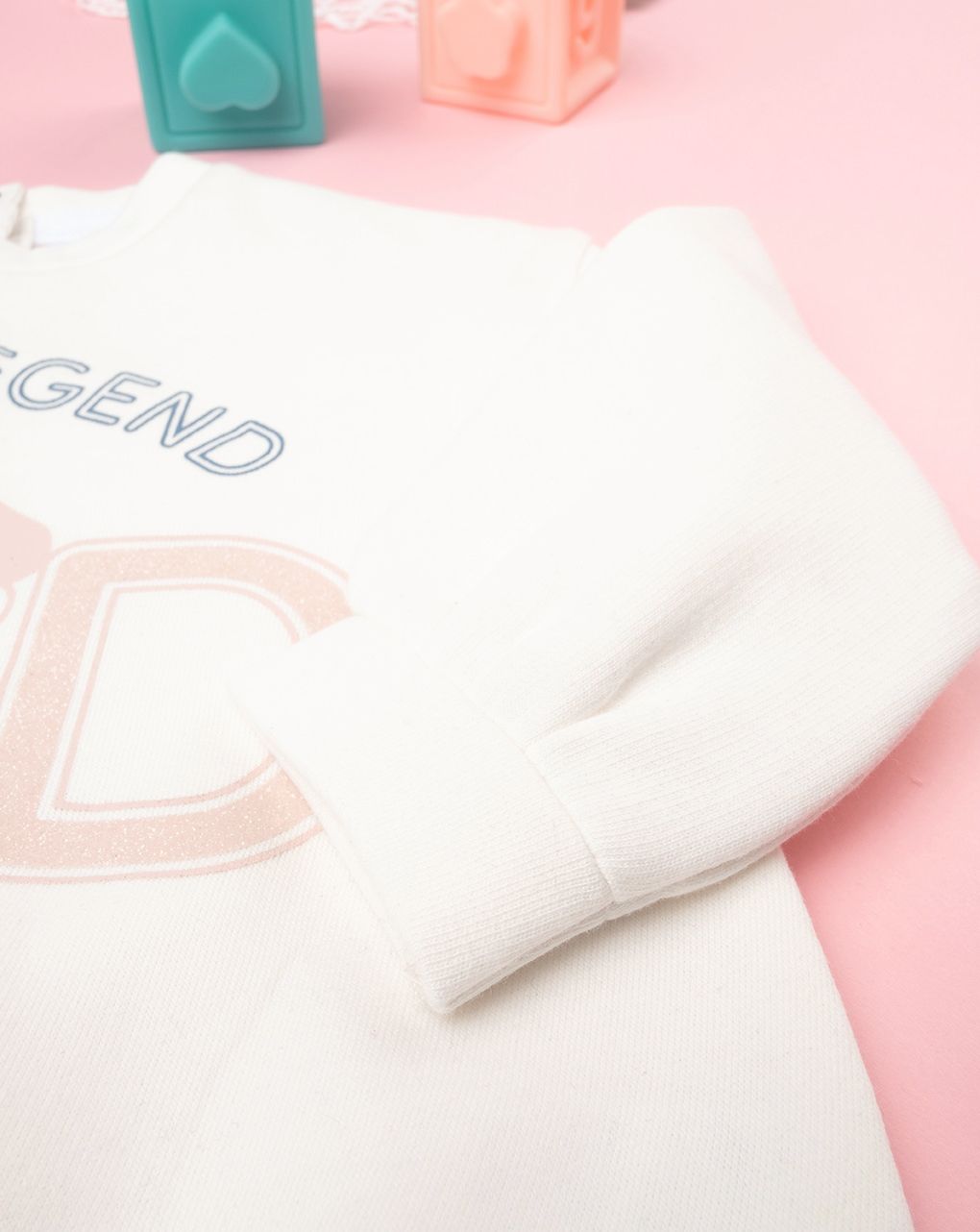 βρεφική μπλούζα φούτερ λευκή dad για κορίτσι - Prénatal